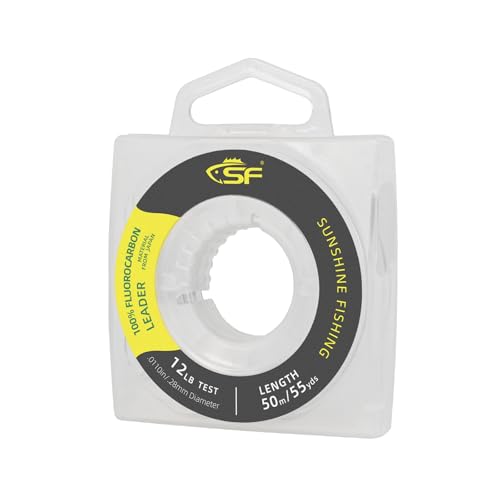12LB Fluorocarbon Fishing Line - Virtually Invisible - 55 Yds Clear