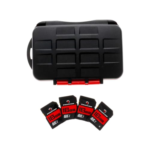 Stealth Cam 16GB SD Card Pack with Storage Case – High-Speed Data Transfer for Trail Cameras