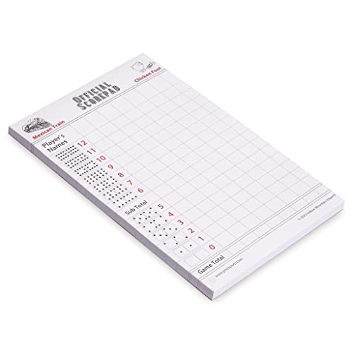 Dominoes Scorepad for Mexican Train & Chicken Foot - 60 Sheets, 8.2 x 5.5 in