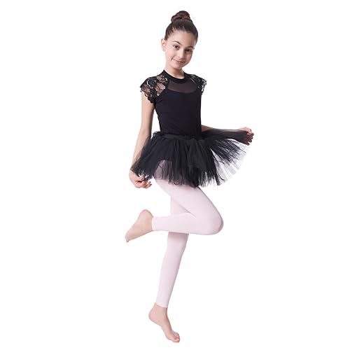 Girls' Opaque Footless Dance Tights, Ultra Soft - Pink, 11-13 Years