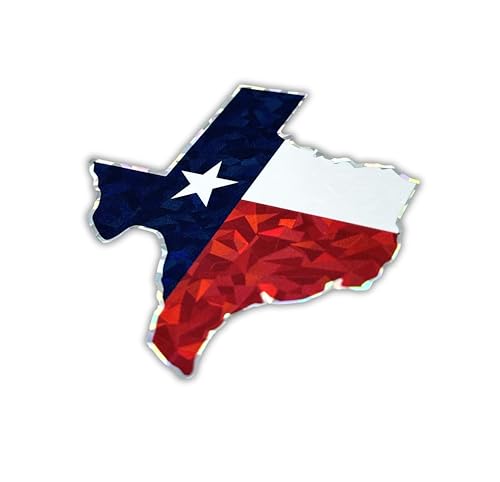 Texas State Flag Reflective Car Decal - 3.25"