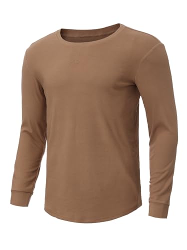 Men's Thermal Long Sleeve Crew Neck Undershirt - XX-Large Khaki