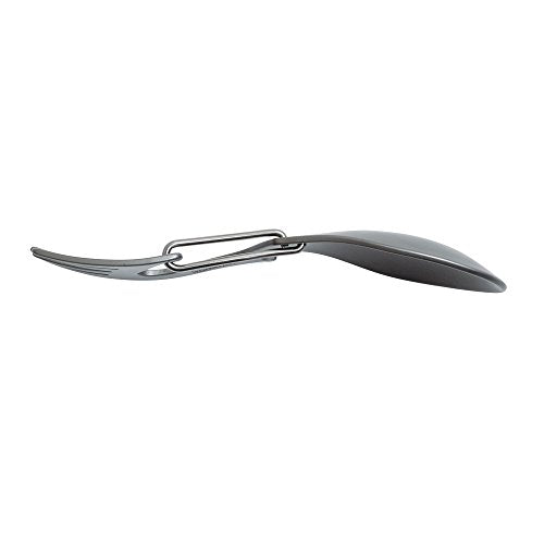 Multi-Tool Spork with Carabiner & Bottle Opener - Silver