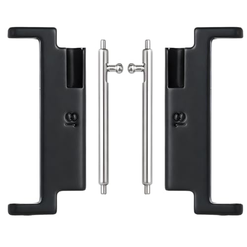 Universal Black Alloy Steel Watch Band Adapter - 18mm to 20mm