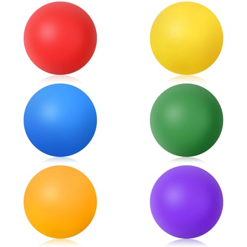 Rainbow Table Tennis Balls - Set of 6 Blank Balls for DIY