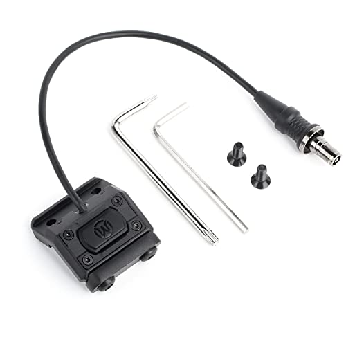 NOBUHIRO Tactical Modular Wire Remote Pressure Switch with Offset Light Mount for M300 M600, with SF Plug for M300 M600 Series Flashlights, Fit for 20mm Picatinny Rail (SF)