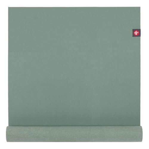 eKO SuperLite Yoga Mat - 1.5mm Natural Rubber, Foldable & Travel Friendly - Leaf Green, 71" x 24"