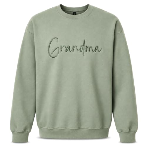 Large Grandma Embroidered Sweatshirt - Cozy Gift for Grandma