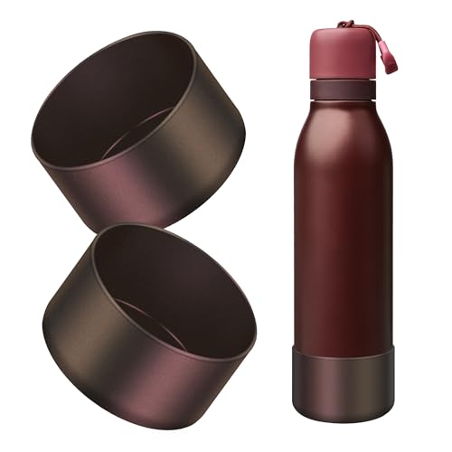2pcs Silicone Protective Boot for 24oz Water Bottles - Chameleon Black Cherry