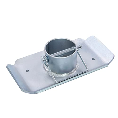 5000 lbs Trailer Jack Foot Plate with Pin Base - Silver, 4x7" Zinc-Plated