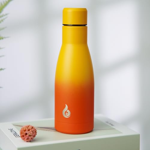 BJPKPK 12 oz Reusable Insulated Stainless Steel Water Bottle - Sunset Orange