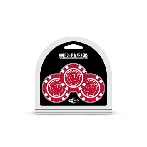 Wisconsin Badgers Golf Chip Ball Markers - 3 Pack, One Size