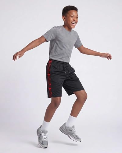 Boys' Mesh Athletic Shorts - 5 Pack, Quick Dry, Large
