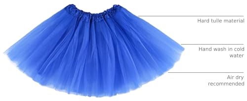 Royal Blue Kids Tutu Skirt - 3 Layered Tulle for Dance Party