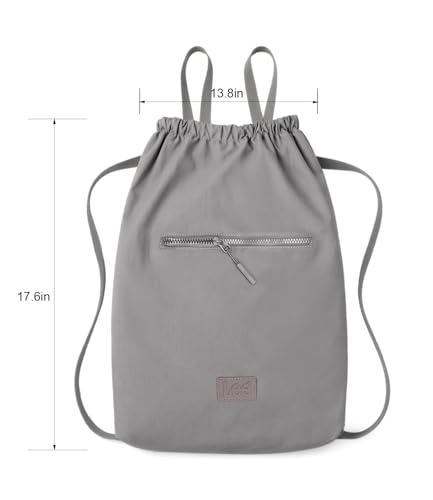 Montana West Gray Drawstring Backpack Bag for Gym, Beach & Travel