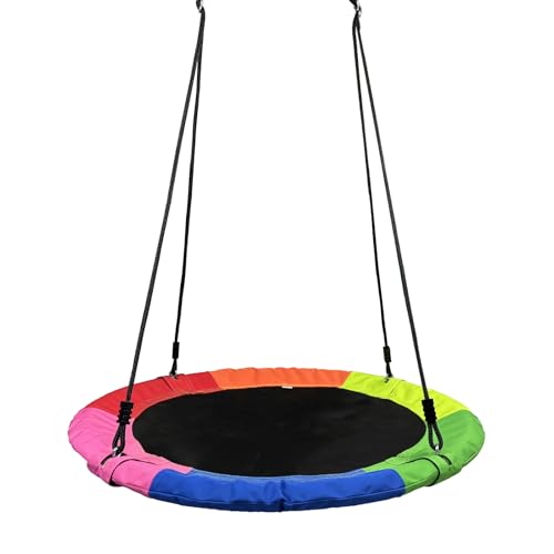 Xapigo 40 Inch Multicolor Tree Swing for Kids & Adults, Heavy Duty 900D Fabric