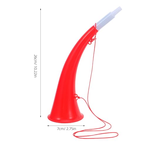 10.24-Inch Stadium Horn Noise Makers - 4 Pack with Lanyard