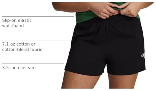 Champion Women's Black 3.5" Practice Shorts Medium Fit