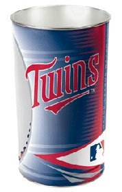 Minnesota Twins Tapered Wastebasket - 15" Metal Trash Can