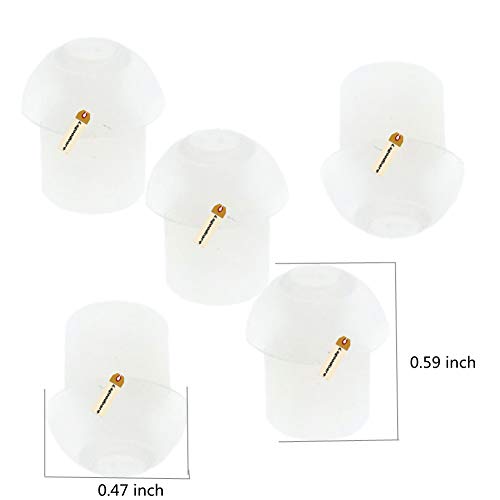 Replacement Mushroom Earbuds - Soft Silicone Tips, Pack of 10
