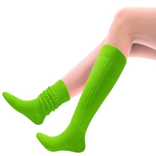 Women's Slouch Scrunch Knit Crew Socks - 5-Pack Cotton Blend - Navy