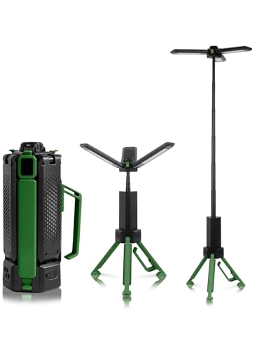 CuLiDing Green Telescopic Camping Light 2500 Lumens Rechargeable 15000mAh