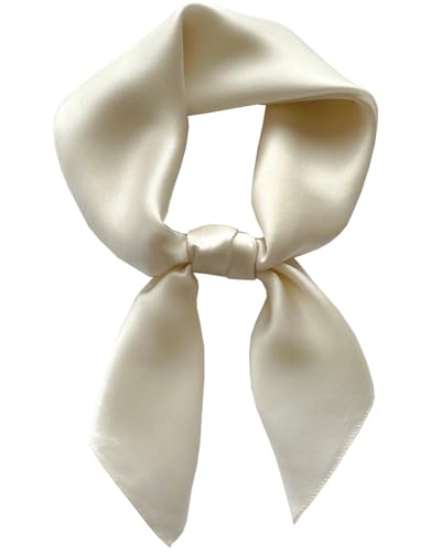 Solid Color Satin Neck Scarf for Women - 23.6 Inches