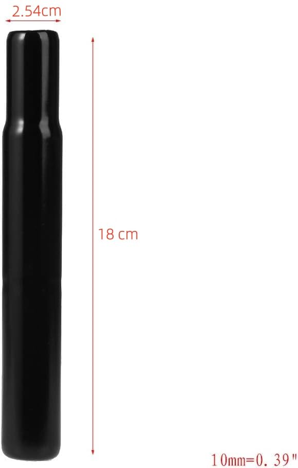 Children's Bicycle Seat Post - 25.4mm Steel, 18cm Length, Black