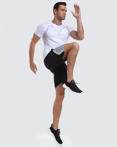 Quick Dry Athletic T-Shirt for Men - 3X-Large White