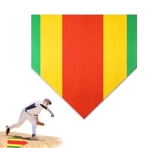2 Pack Colored Baseball Home Plate 17 Inch Softball Pitching & Hitting Practice Mat