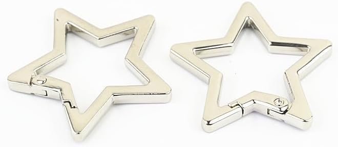 Star Shaped Stainless Steel Carabiner Clip - Gun Color