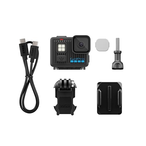 Waterproof 4K Action Camera with Built-in Light & Stabilization