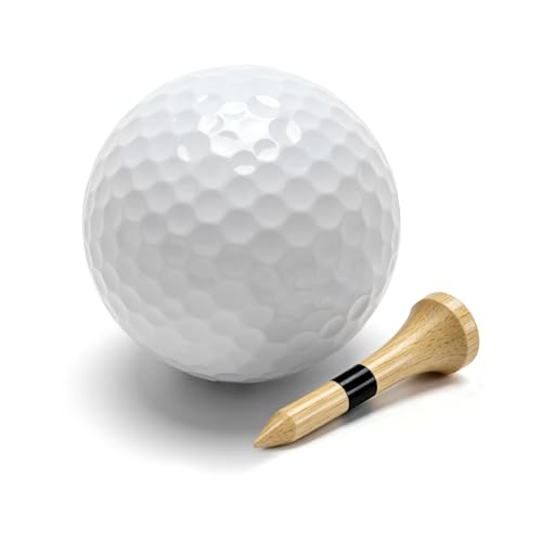 1-1/2 Inch Wooden Golf Tees - Natural Color, 100 Count
