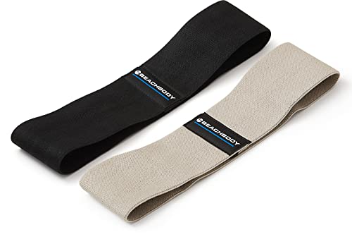 BODi Thick Resistance Bands - Set of 2 Black/Gray Gym Equipment