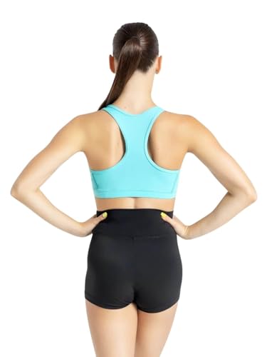 Capezio Women's High Waisted Dance Shorts Small Black - Elastic-Free Waist, Comfortable Nylon-Spandex Blend