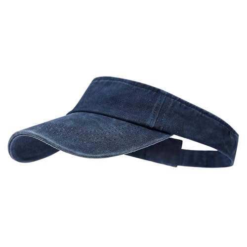 Navy Sports Sun Visor Hat for Outdoor Activities - 6 3/8