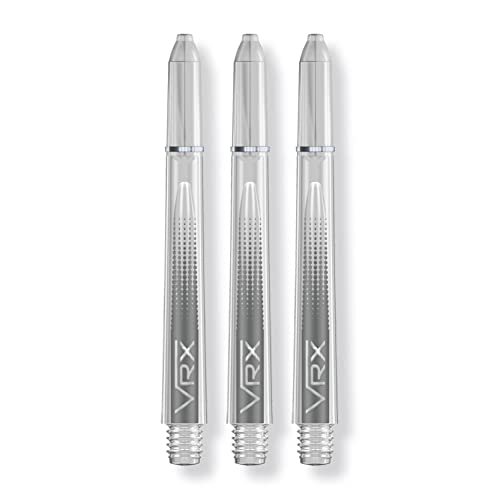 RED DRAGON VRX Medium Dart Shafts - Transparent Polymer Stems with Flight Locking System