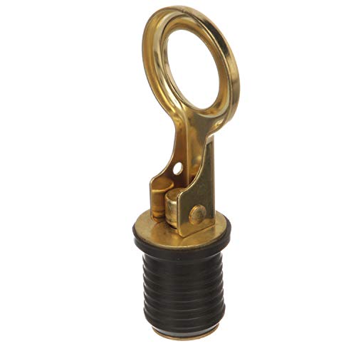 Snap-Handle Drain Plug for 1-Inch Drains - Durable Brass & Rubber