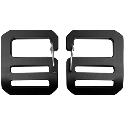 Adjustable G-Shaped Buckle Wave Clasp - Black Hanging Hook Set
