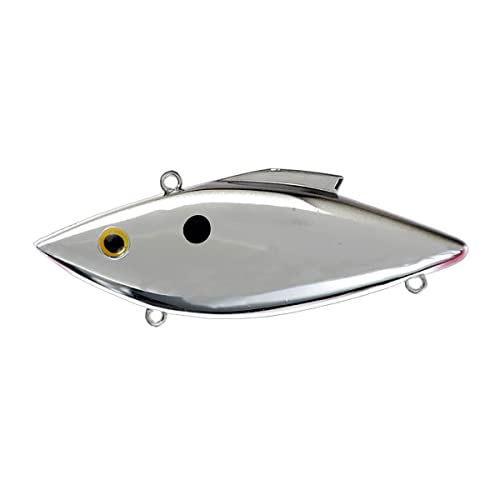Lipless Crankbait Fishing Lure - Rat-L-Trap Tiny Trap 1/8 OZ - Chrome Black Back