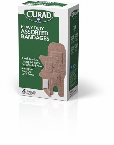 Extra-Long Heavy-Duty Bandages - Assorted Sizes, 30 Count