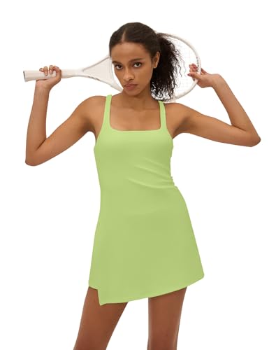 Women's Tennis Dress with Built-in Shorts Summer Athletic Mini Sundress