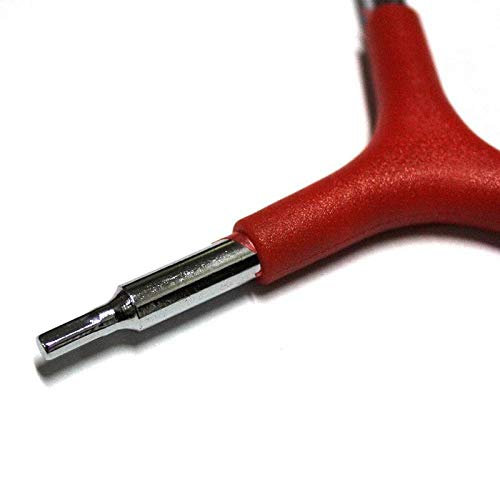 3-Way Hex Wrench Tool for Bicycle Maintenance - Red Handle