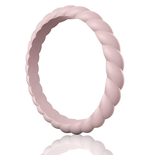 Silicone Women's Anniversary Wedding Ring - Pink Sand, 2.5mm