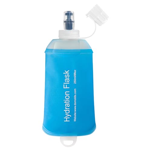 250ml Soft Flask Water Bottle - Blue for Running & Hiking