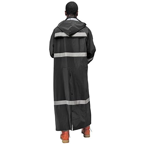 Galeton Repel .35mm PVC Reflective Raincoat 60¡± Long Black 12260, Large