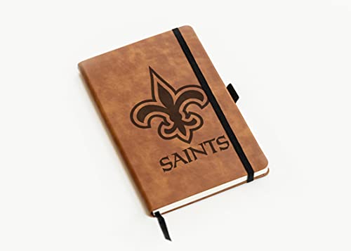New Orleans Saints Laser Engraved Notepad Journal - 8.25" x 5.25"