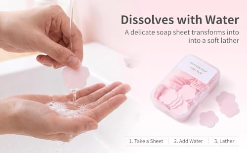 300 Pcs Portable Hand Washing Soap Sheets - Travel Scented Soap Paper