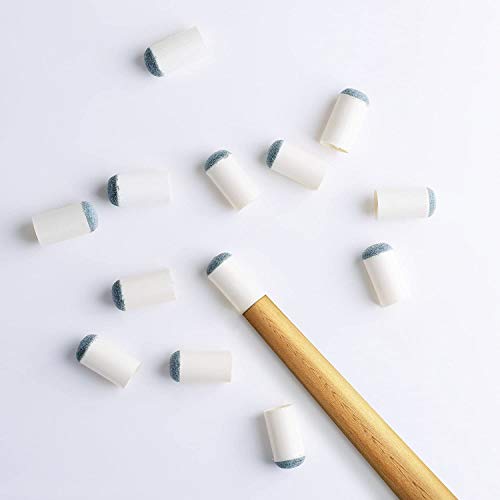 20 Pack 13mm Slip-On Billiard Cue Tips - Leather & Plastic