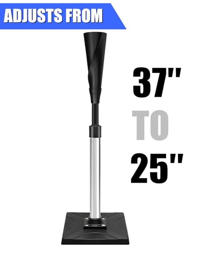 Baseball Batting Tee with Adjustable Height 25" to 37"